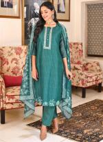 Rayon Slub Light Blue Daily Wear Printed Readymade Suit